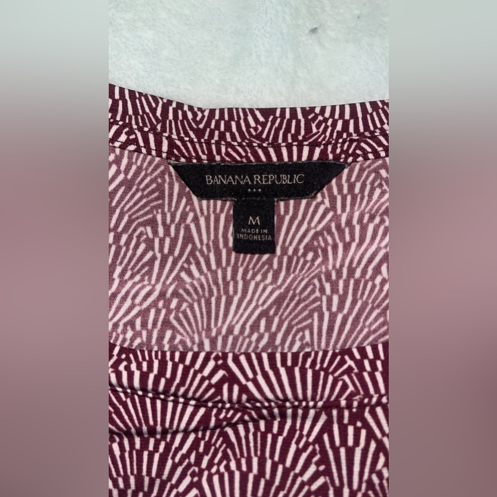 Banana Republic Vintage Theater Seat Pattern Cap Sleeve Top Medium - Picture 6 of 9